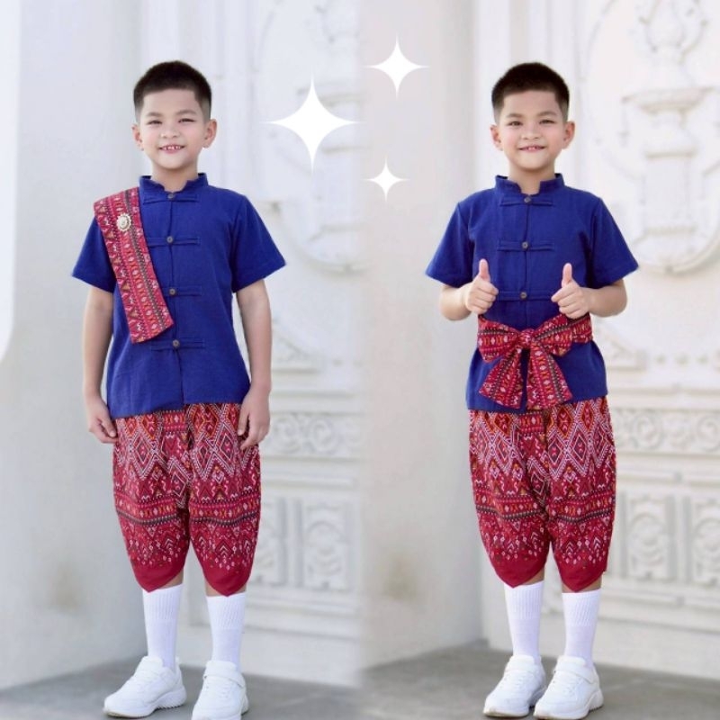 ชุดไทยเด็ก ชุดไทยล้านนาเด็กหญิง เด็กชาย ชุดพื้นเมืองเด็ก สวยหล่อมากคะ ราคา ถูกที่สุด ดีลบีเคเค แกลเลอรีภาพที่ 2