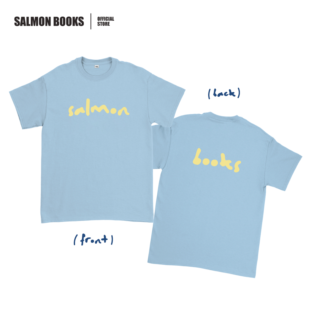 SHIRT: SALMON BOOKS.