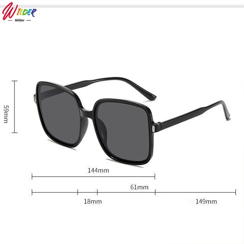 แว่นกันแดดกรอบสี่เหลี่ยม ป้องกันรังสียูวี UV380 กรอบสี่เหลี่ยม ทรงสี่เหลี่ยม สไตล์วินเทจ Unisex ราคา ถูกที่สุด ดีลบีเคเค แกลเลอรีภาพที่ 4