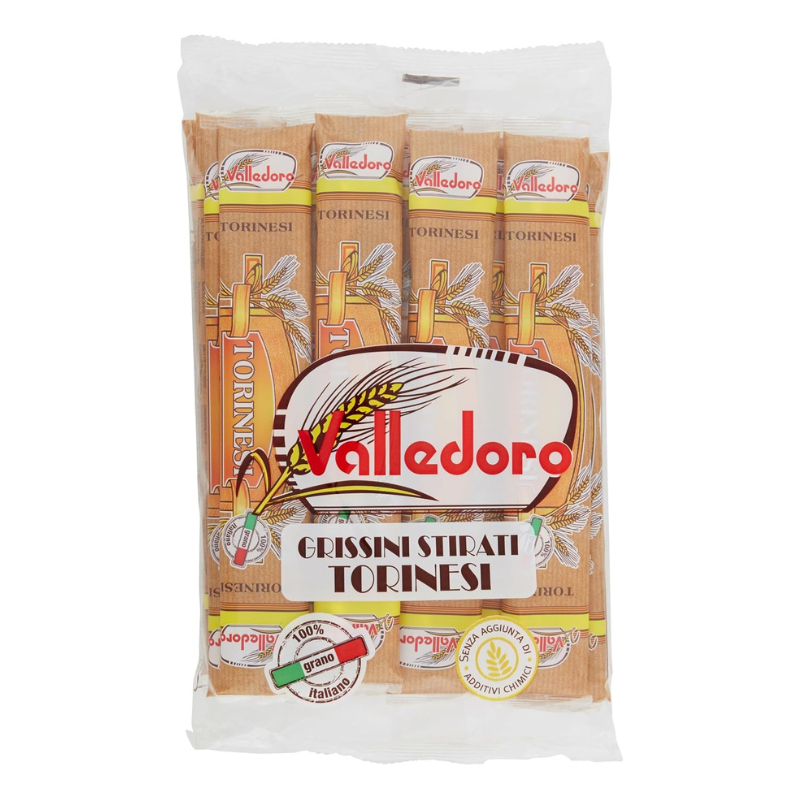 วัลเลโดโร่ ขนมปังแท่งอบกรอบ (กริสซีนี โตรีเนซี) ขนาด 240 ก. - Bread Sticks (Torinesi Grissini Stirati) 240g Valledoro br