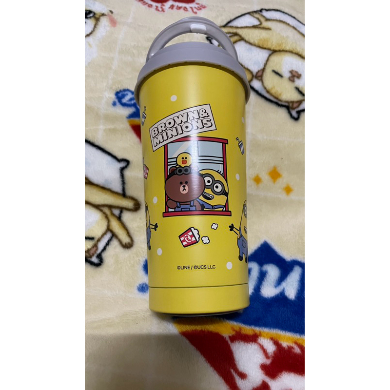 แก้วน้ำเก็บอุณหภูมิ(แก้วสแตนเลส) บราวน์และมินเนี่ยน All Cafe 7-11