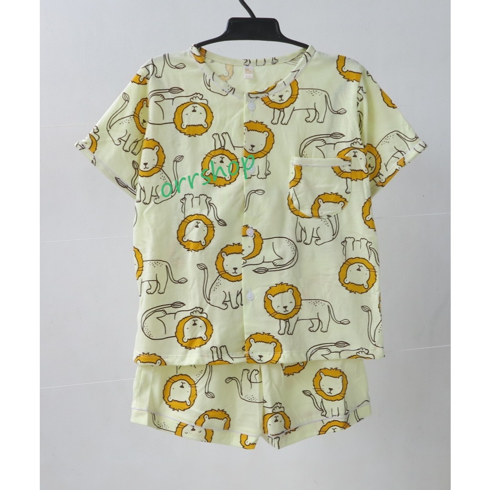 ชุดนอนเด็กชาย T+T ไซส์ 3-4 แขนสั้น ขาสั้น ผ้ายืด แบบคอกลม/คอปก กระดุมผ่าหน้า