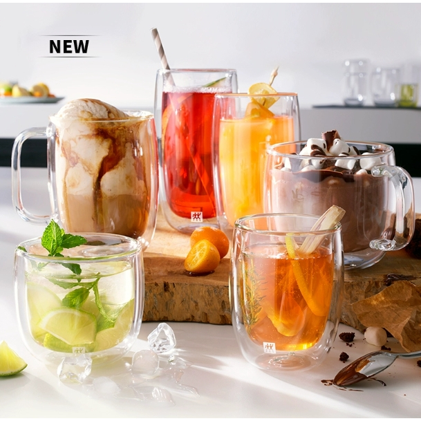 Germany Zwilling double latte cups coffee cups insulated cups 2 pieces (set of heat-resistant glass)