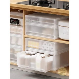 มาใหม่😎 กล่องเก็บของมินิมอล สีใส สีขาว KAMI Stackable Drawer Storage Box