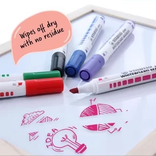STABILO ปากกาไวท์บอร์ด PLAN ชนิดหัวกลมและหัวตัด Whiteboard Marker Pen ลบออกง่าย ไม่มีกลิ่นฉุน (ราคาต่อ 1 แท่ง)