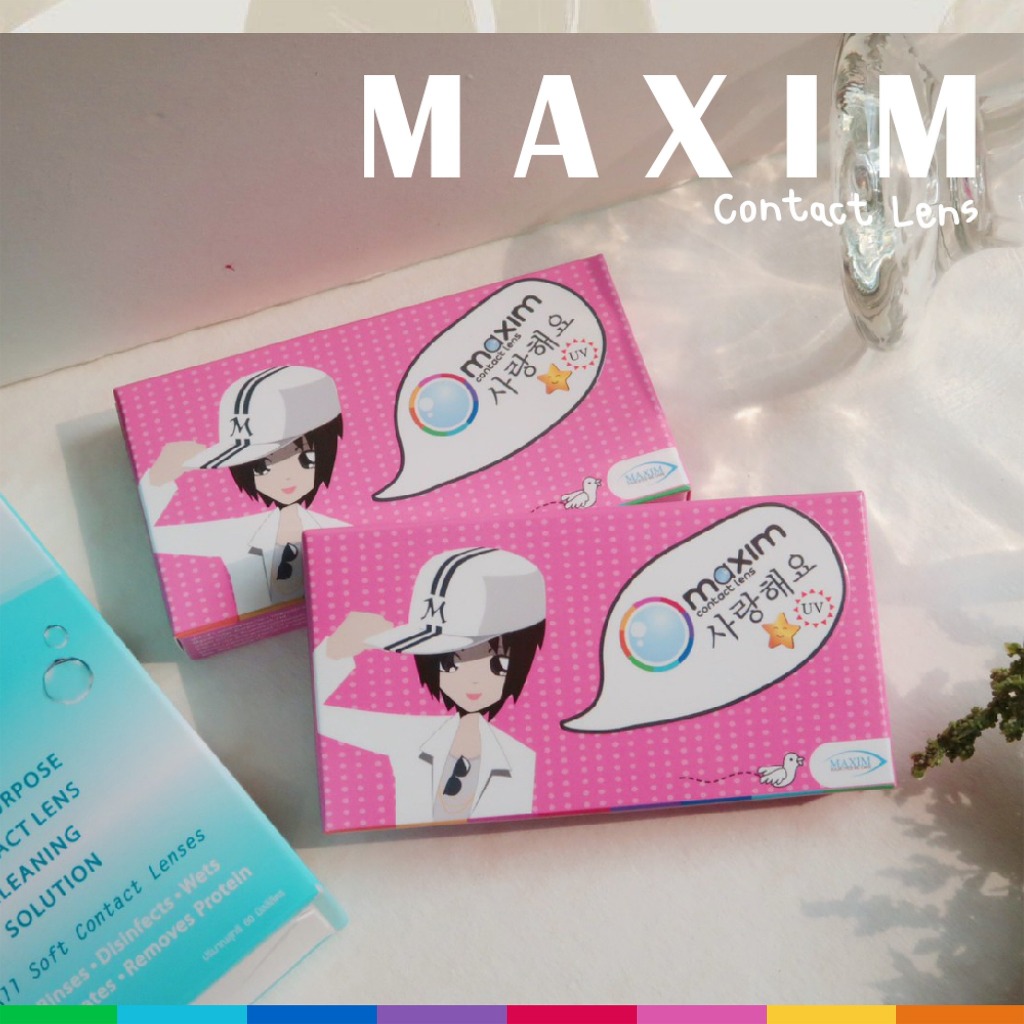 Contact lens Maxim แบบสี คอนแทคเลนส์แบบมีสี (กล่องชมพู)