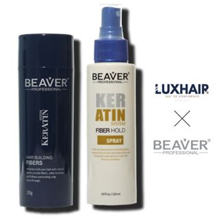 BEAVER ชุดผงเคราตินแท้เพิ่มผมหนา ปิดผมบาง พร้อมสเปรย์เสริมกา…
