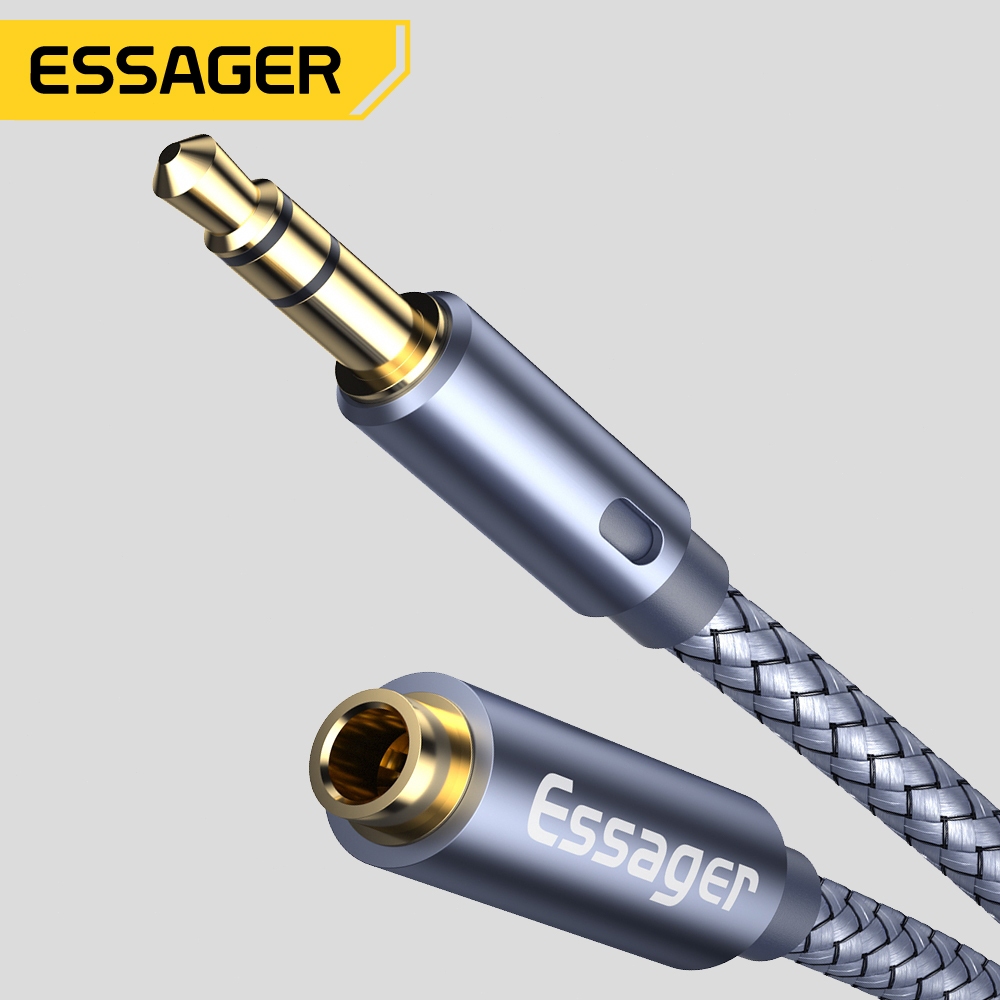 Essager สายสัญญาณเสียงต่อขยาย 3.5 มม. เข้ากันได้กับอุปกรณ์หลายเครื่อง