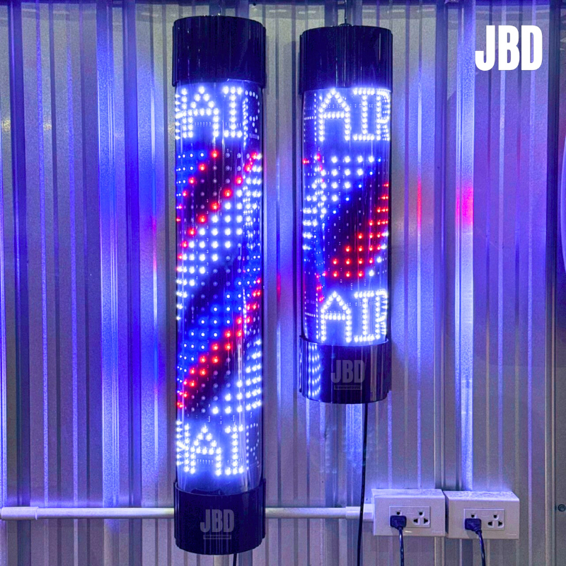 JBD INTER ไฟหมุน ไฟหมุนร้านตัดผม ไฟหมุนร้านเสริมสวย ไฟLED ตัวหนังสือHAIR มี4ขนาด60/90/120/150cm ราคา ถูกที่สุด ดีลบีเคเค แกลเลอรีภาพที่ 3
