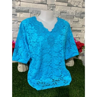 เสื้อลูกไม้คอวี เสื้อลูกไม้ เสื้อลูกไม้สีดำ รอบอก 46-52 นิ้ว มีหลายสีให้เลือก รุ่น46715-52715