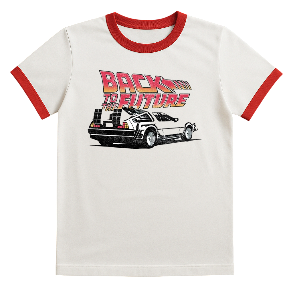 Back Future Ringer Tee เสื้อยืดกุ๊นแขน/ Ringer tee