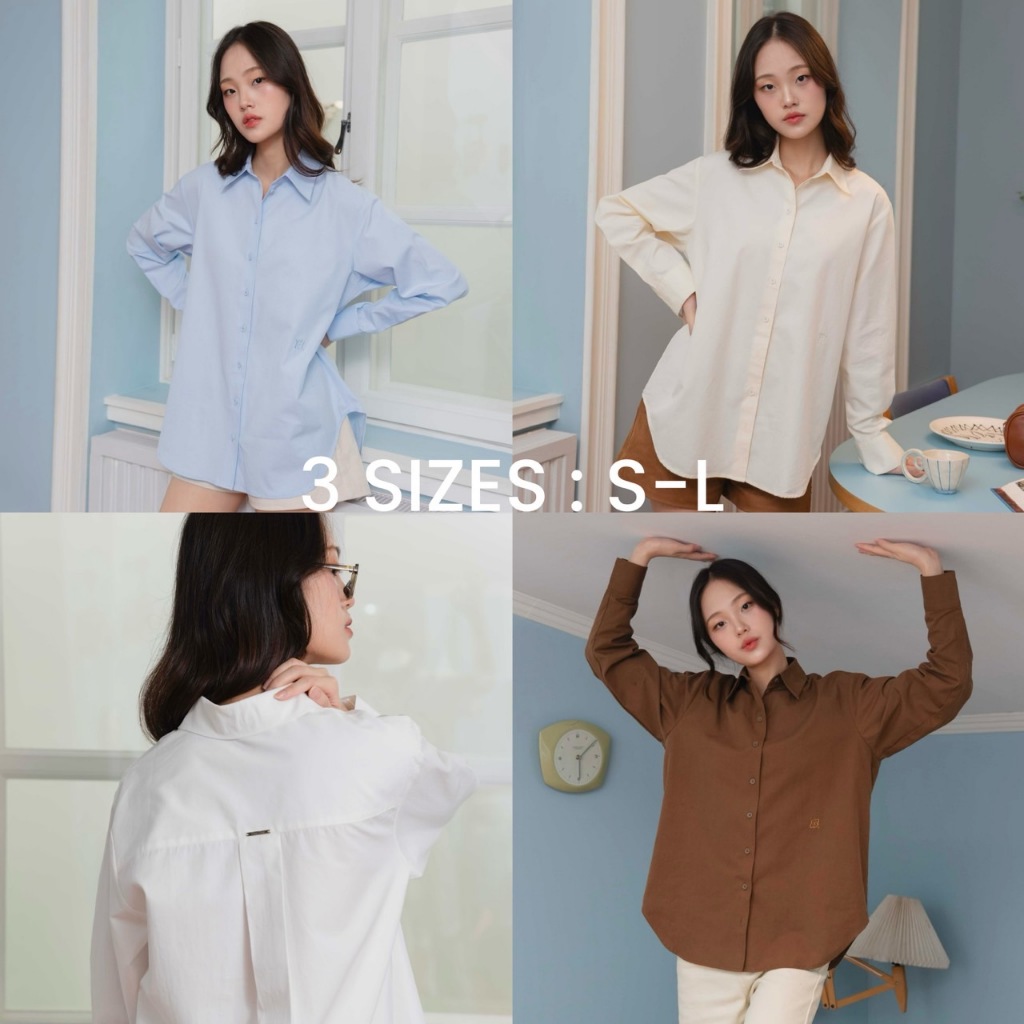 CHUUCHOP - Nicole Basic Shirt เสื้อเชิ้ตแขนยาวสีเบสิค(C8397)