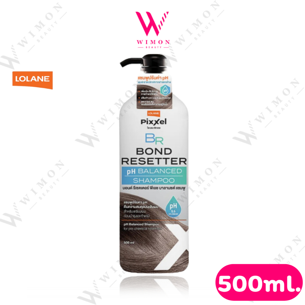 Lolane Pixxel Bond Resetter PH Balanced Shampoo 500ml. โลแลน พิกเซล บอนด์ รีเซตเตอร์ พีเอช บาลานซต์ แชมพู /460