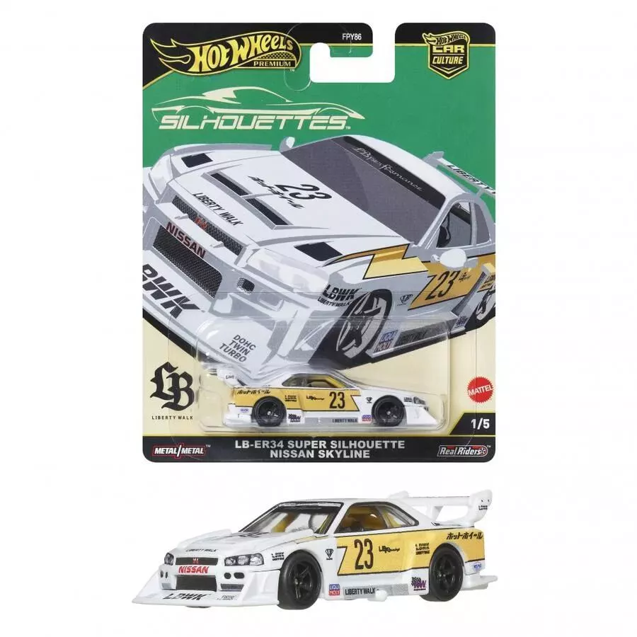 โมเดลรถเหล็ก Hot Wheels Premium LB-ER34 Nissan Skyline Super Silhouette LBWK ลิขสิทธิ์แท้ JP270 #