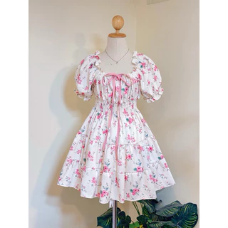 Dress แขนตุ๊กตา(อก32-48)ระบายทรงปล่อย an-05 🌷✨