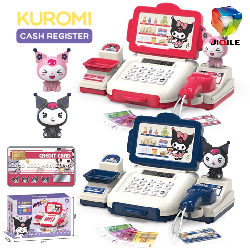 พร้อมส่ง แคชเชียร์เด็ก แถมตุ๊กตาKulomi มีไฟมีเสียง พร้อมเครื่องคิดเลข มีให้เลือกหลายสี