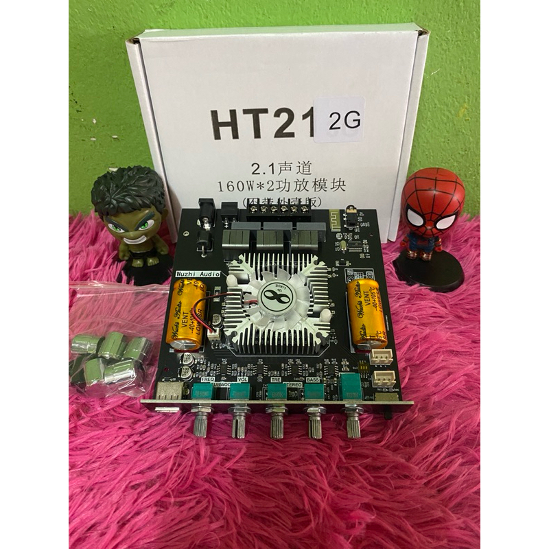 ZK-HT21 2gแอมป์จิ๋ว 160W*2+22OW เครื่องขยายเสียง แอมป์จิ๋วบลูทูธht21-2g