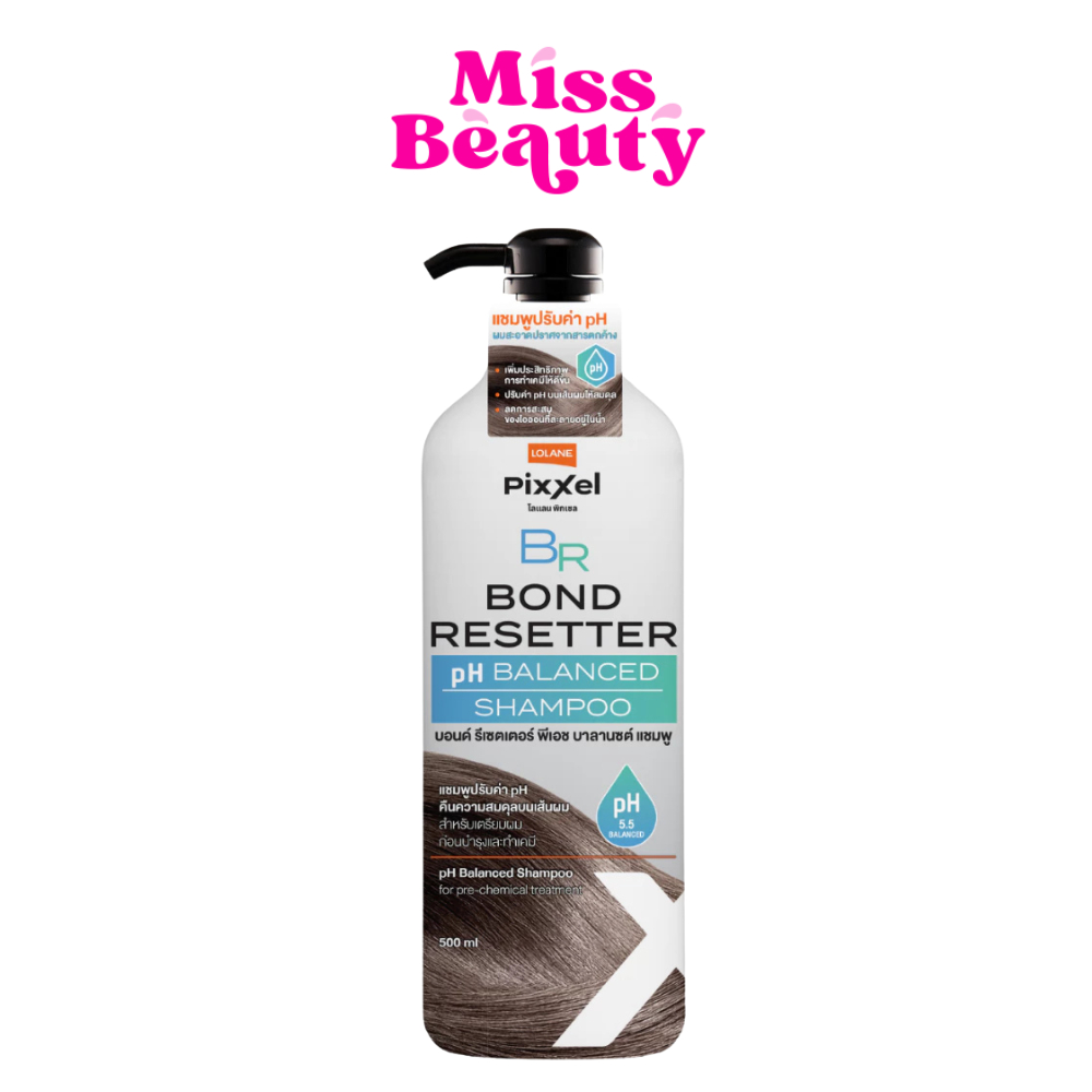(หัวปั๊ม) Lolane Pixxel Bond Resetter pH Balanced Shampoo โลแลน พิกเซล บอนด์ รีเซตเตอร์ พีเอช บาลานซต์ แชมพู 500 มล.