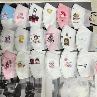 ขายส่ง 5ห่อ60บาท หน้ากากอนามัยเด็ก 3D ลายการ์ตูน คละลาย ชาย/หญิง มีพร้อมส่ง