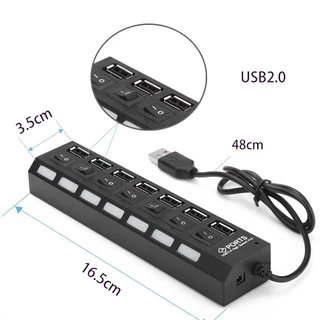 🔥ส่งจากไทย🔥ฮับสวิตช์ USB 7 พอร์ต ซ็อกเก็ตฮับสวิตช์อิสระ 7 พอร์ต