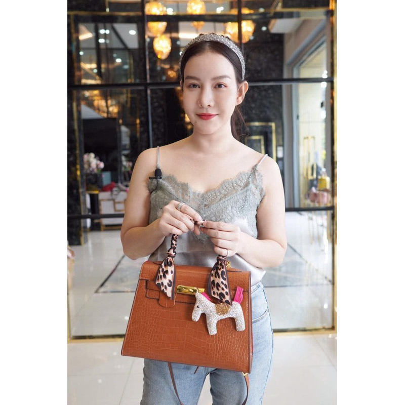 กระเป๋าKelly28จระเข้สีน้ำตาล Tinysherbet.