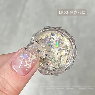 กลิตเตอร์แต่งเล็บ อุปกรณ์ตกแต่งศิลปะเลื่อมสไตล์ใหม่สีแดงสุทธิแฟลชสี่