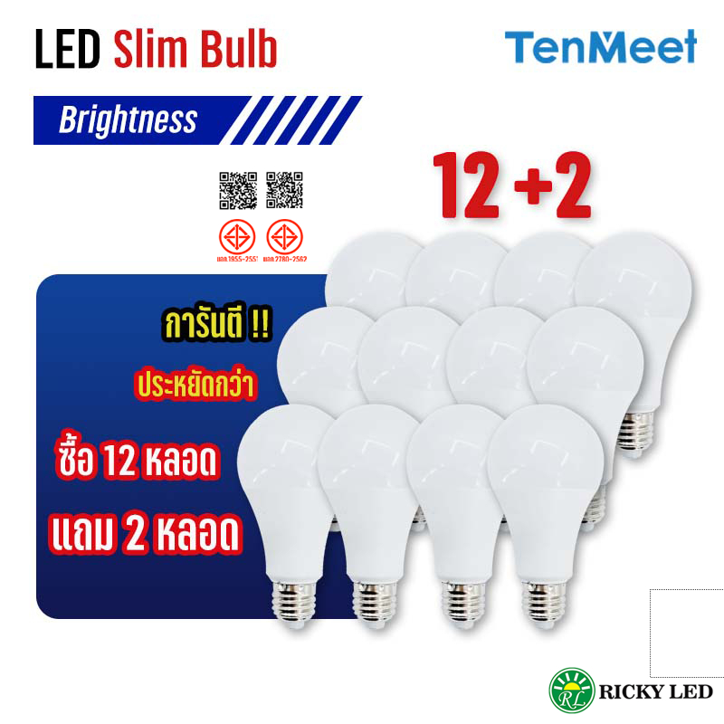ยกเซ็ท หลอดไฟแอลอีดีHighBulb หลอดLEDประหยัดไฟ แบรนด์Tenmeet ใช้ไฟฟ้า220V