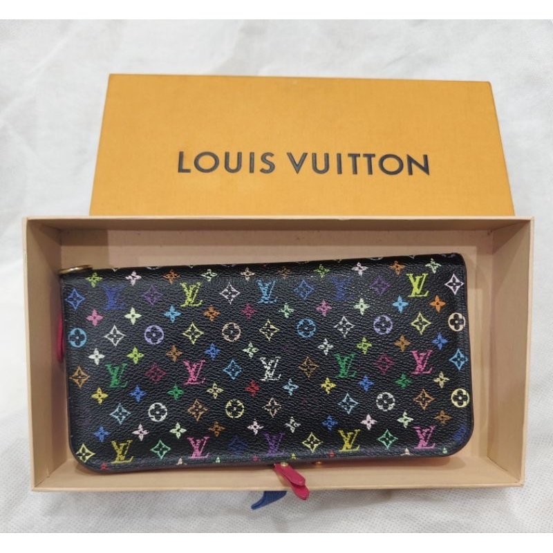 กระเป๋าสตางค์ใบยาว LV แท้มือสอง Insolite multicolor wallet ( DC: CA1171) ปี 11