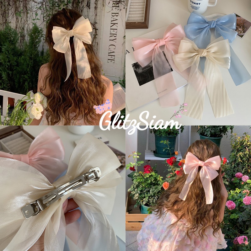 🌸Sweet🌸น่ารักโบว์ติดผม สไตล์เกาหลีเครื่องประดับกิ๊บติดผม พร้อมส่งในไทย ที่คาดผมผ้า