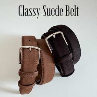 [พร้อมส่ง] WEAR.SOUL #BT136-Classy Suede Belt เข็มขัดสายหนัง…