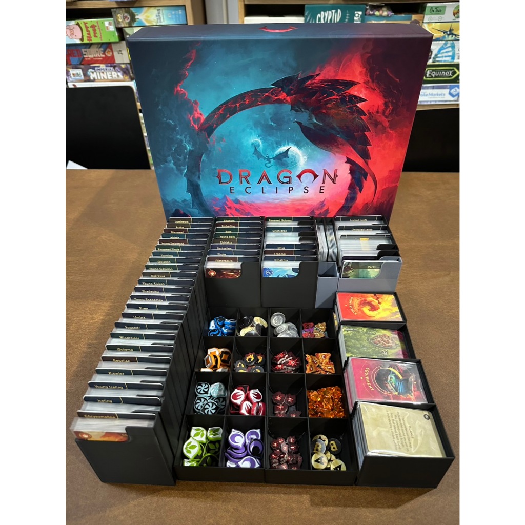 [Plastic] Dragon Eclipse Deluxe Edition Board Game: Organizer - ชุดกล่องจัดเก็บอุปกรณ์สำหรับบอร์ดเกม (Sleeved cards)