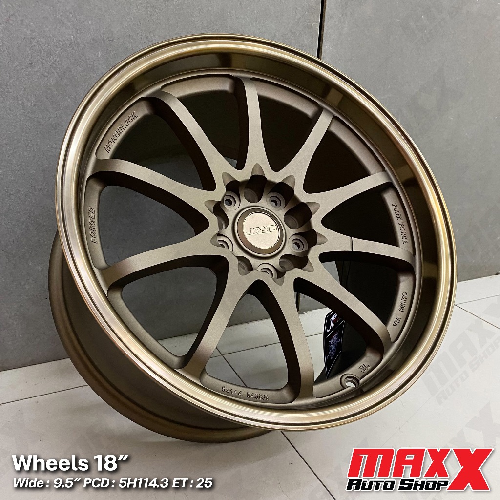 ล้อแม็กซ์ CE28 JP RACING ขอบ 18x9.5" 5H114.3 ET25 สีน้ำตาล ล้อมือ 1 ตัวโชว์ (ขายเป็นชุด 4 วง) JP CE-
