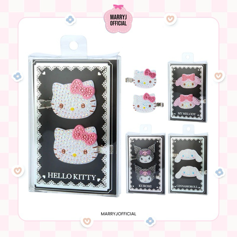 (แท้/พร้อมส่ง💗) กิ้บซานริโอ้เพชรทั้งอัน Sanrio Hair Clip