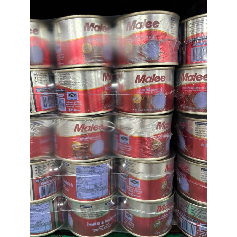 Malee เงาะกระป๋องขนาด6ออนซ์*6กระป๋อง