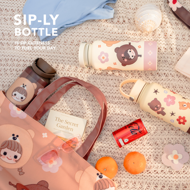 FAHFAHS | Sip-ly Bottle กระบอกน้ำเก็บความเย็น ขนาด 1 ลิตร (พร้อมจัดส่ง) ราคา ถูกที่สุด ดีลบีเคเค แกลเลอรีภาพที่ 3