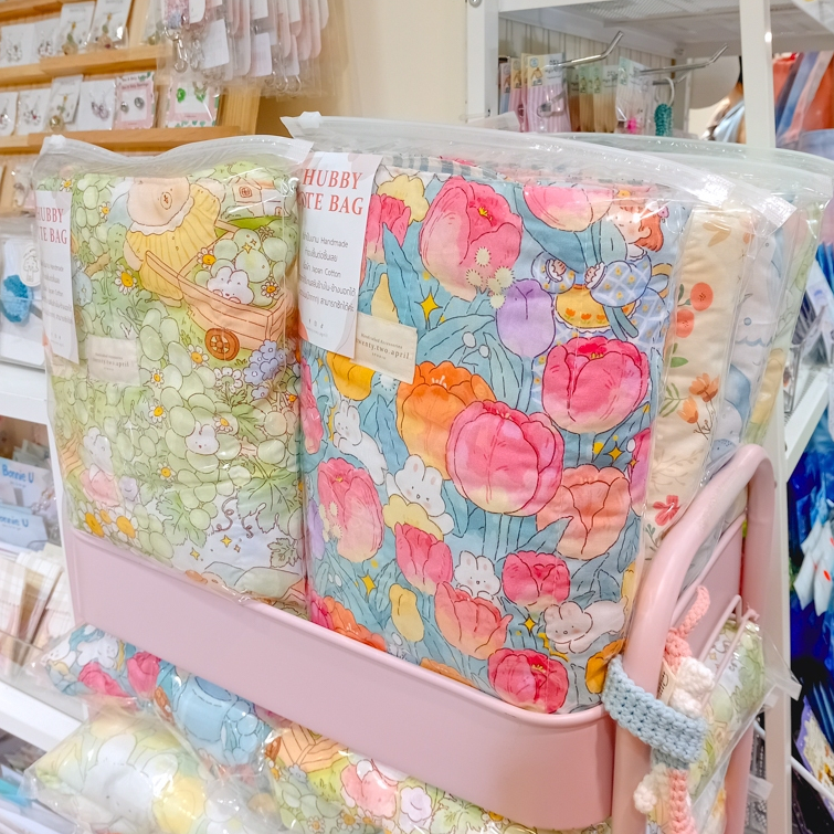 💐มีลายใหม่นะ💐Chubby Tote Bag กระเป๋าผ้าหลากหลายลายชวนฝัน💐 [Twenty.two.april]