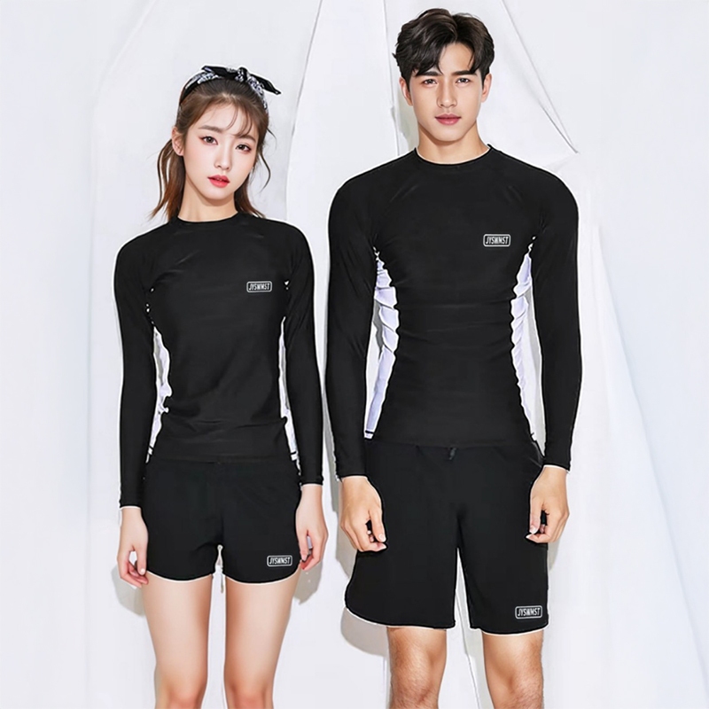 ชุดว่ายน้ำชายและหญิง แขนยาวกันUV ชุดว่ายน้ำ2ชิ้น 3ชิ้น เนื้อผ้าดี