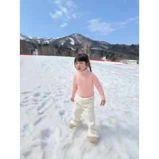 เสื้อสเวตเตอร์คอปีนบุขนมิ้งสำหรับเด็ก 💖 KS8 MINI PLAIN WARM SWEATER