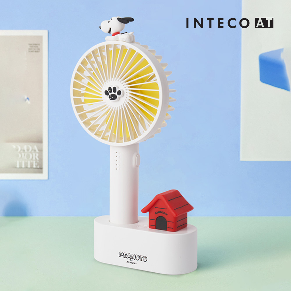( พร้อมส่ง ) Peanuts Snoopy Mood Lighting Fan พัดลมตั้งโต๊ะพร้อมไฟ