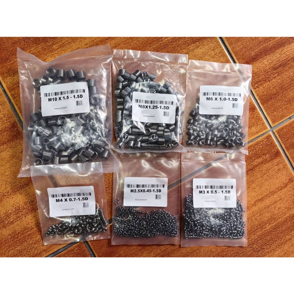 Recoil ซ่อมเกลียว สปริงซ่อมเกลียว 10ตัว สแตนเลส SUS304 ไม่เป็นสนิม มีหลายขนาด M2.5 M3 M4 M5 M6 M8 M10 ราคาถูก ใช้งานคงทน