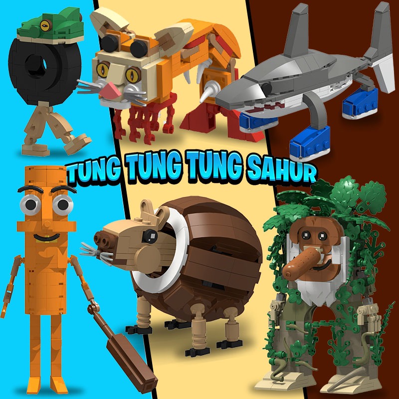 tung tung tung sahur เร โก้ ตัวต่อ tralalero tralala brr brr patapim bombardino crocodilo Blocks