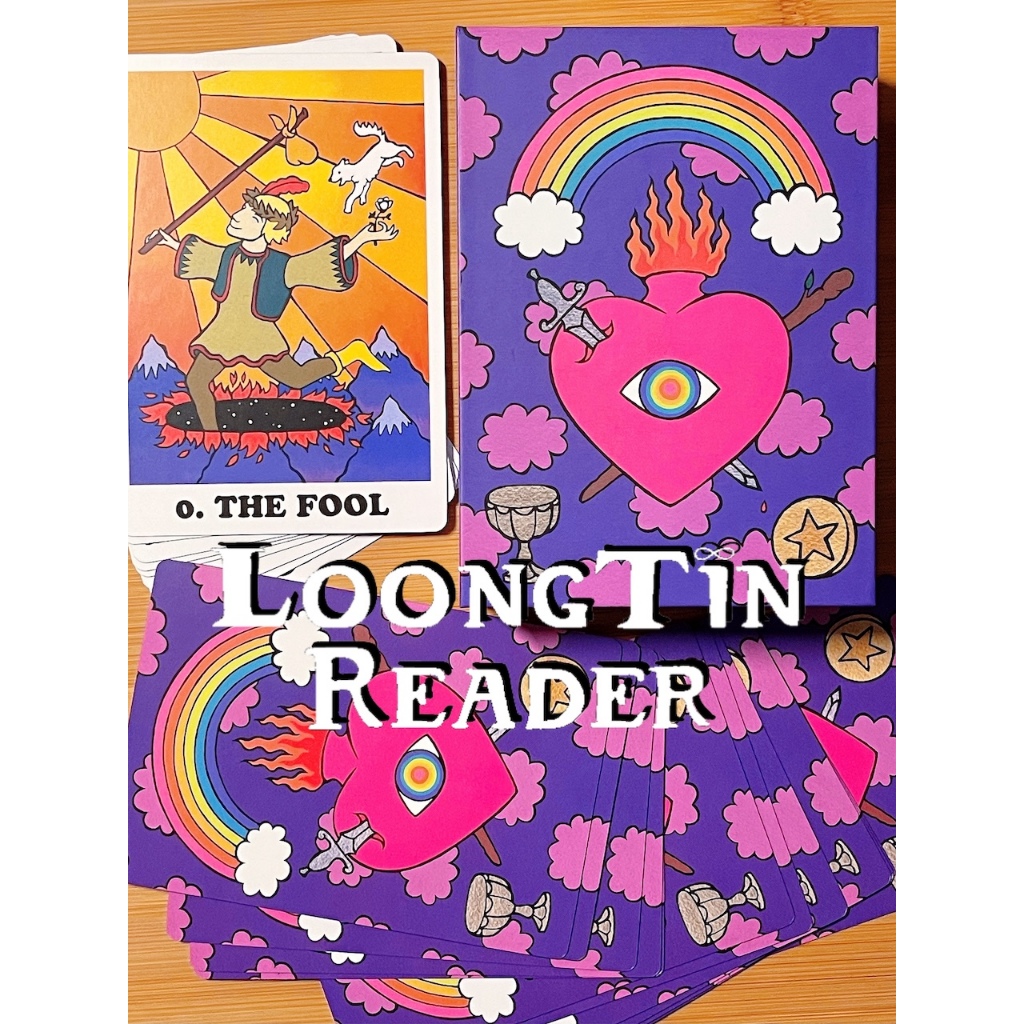 Rainbow Heart Tarot Deck (Fifth Edition) ไพ่ทาโรต์ ไพ่ยิปซี ของแท้ ลุงติน