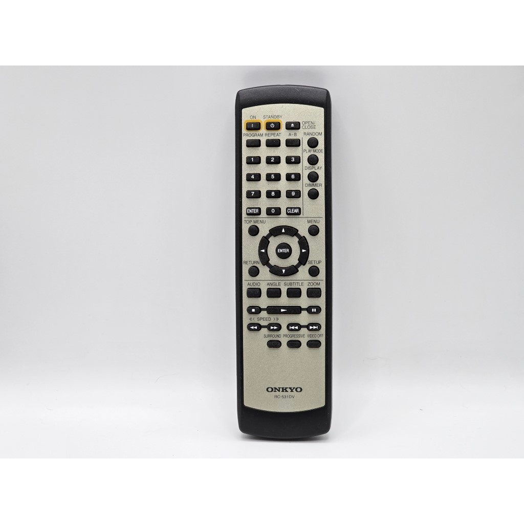 ACC04  รีโมทมือสองญี่ปุ่น ONKYO RC-531DV เทสเรียบร้อย ใช้งานได้ปกติ ไม่มีถ่านแถมให้ รอยตามรูป