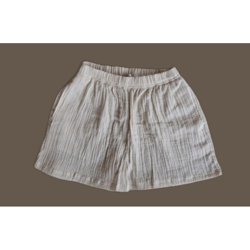 กางเกงขาสั้น  สาลูย่น2ชั้น กางเกงผ้าฝ้าย - รูปที่ 5