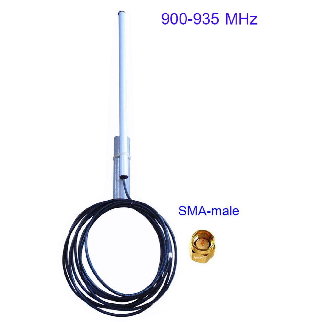 EmaxIT DIY LoRa AS923 MHz Ai Network Omni Antenna 9 dB สายยาว 10 เมตร SMA-MALE สำหรับทดสอบความแรงNet
