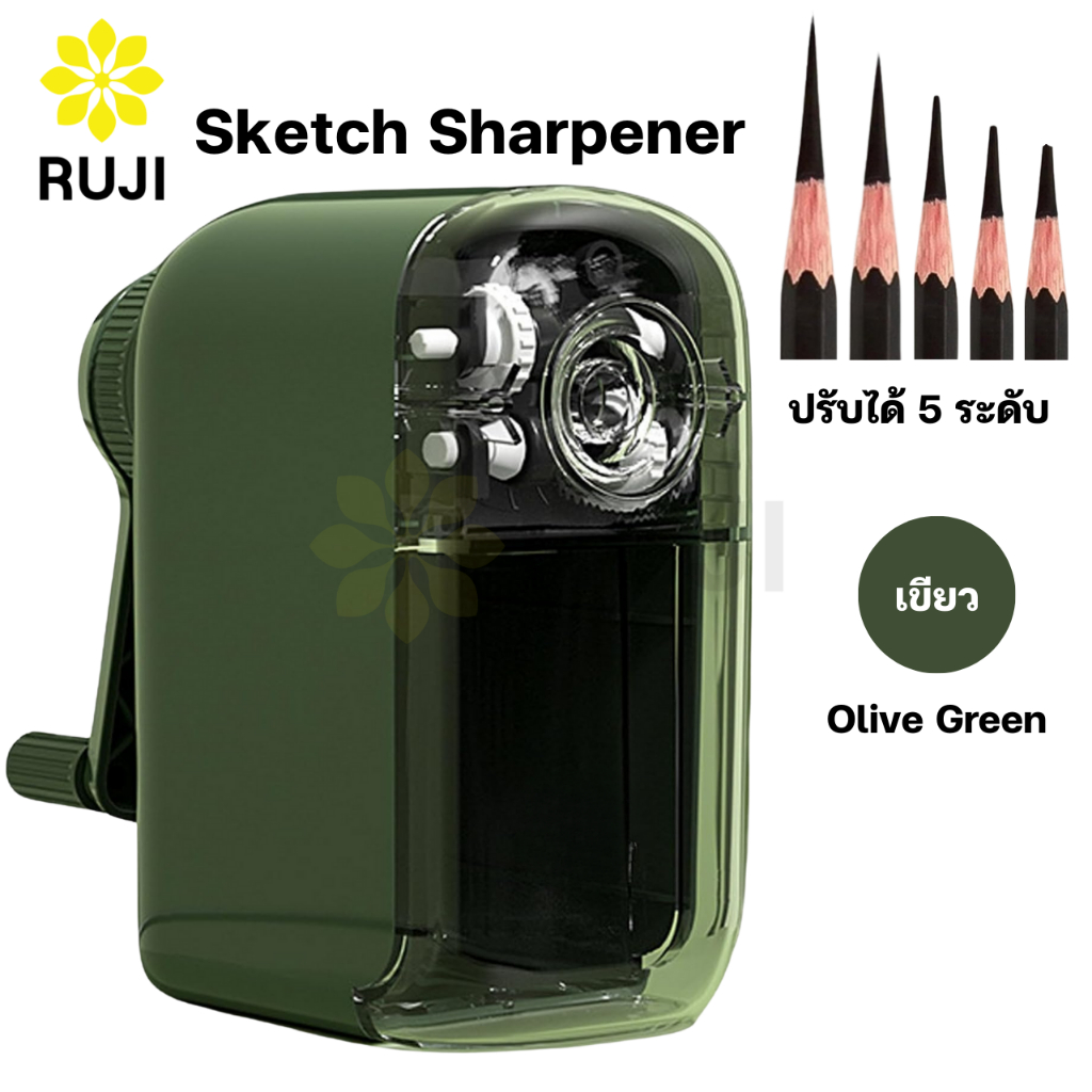RUJI เครื่องเหลาดินสอ ปรับได้ 5 ระดับ เครื่องเหลา อาร์ทติสเกรด EE sketch sharpener RUJI SE240 MINIMAL 004 Official - รูปที่ 5