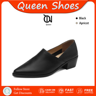 Queen รองเท้าส้นสูงผู้หญิง รองเท้าปลายแหลม ดูแพง รองเท้า ผู้…