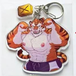 (สินค้ามือหนึ่ง) พวงกุญแจการ์ตูน ประเภท Kemono / Furry (Merphilox Bigwolf) -  ZZZ Tiger Keychain