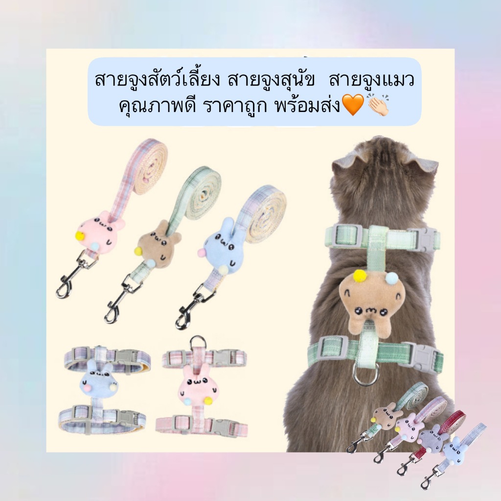 MG-571 สายจูงสัตว์เลี้ยงคุณภาพดี สายจูงสุนัข-แมว ราคาถูก พร้อมส่ง! 🐶🐱
