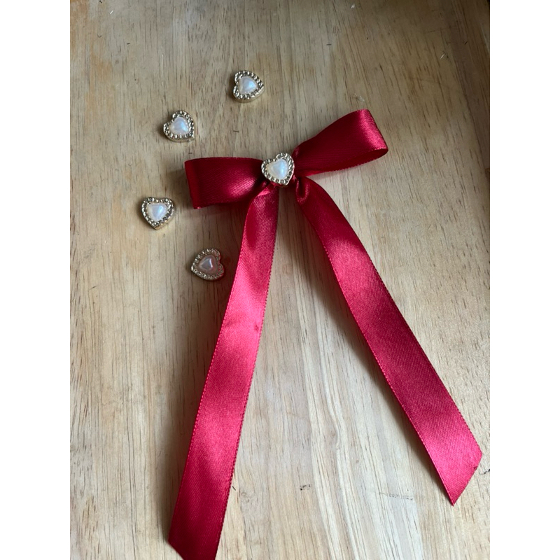 เข็มกลัดริบบิ้นโบว์ ตกแต่งหัวใจ🎀🩵 ขนาดริบบิ้น 2ซม. - รูปที่ 5